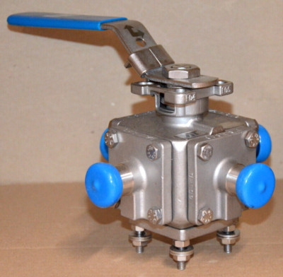 A-T Controls 33SB-1L Multi Port Ball Valve CF3M 3/4