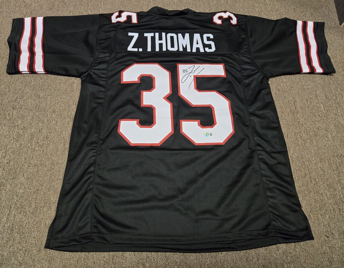 Zach Thomas Signed XL Black Football Jersey Beckett Auto Texas