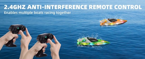 2-Pack LED Remote Boats, 50-100Min Play, Kids/Adults, Pool & Lake Fun - Picture 10 of 13