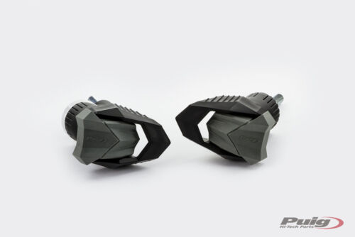 Puig R19 Frame Sliders 2021-2024 Aprilia RSV4 / Factory, Gray - P/N: 21355N - Picture 2 of 2