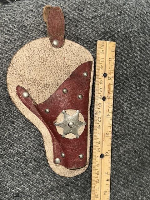 Vintage Leather Cowboy Cap Gun Holster "Rare"