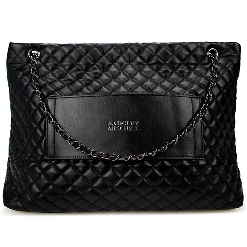 BADGLEY MISCHKA Diana Vegan Leather Tote Weekender Travel Bag - Picture 5 of 33