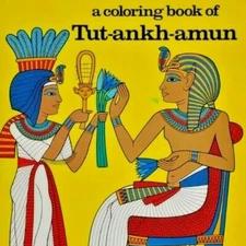 A coloring book of Tut-ankh-amun 1993 King Tut Vintage Ancient Egypt Pyramids 