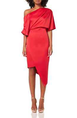 Elliatt Carson One-Shoulder Satin Dress in Red at Nordstrom, Size Small Elliatt Carson One-Shoulder Satin Dress in Red at Nordstrom, Size Small
