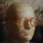 Johnny Depp Style Blonde Acetate Eyeglass Frames – Round, Hippie, Unisex, 44mm Lens Width 2 thumbnail image