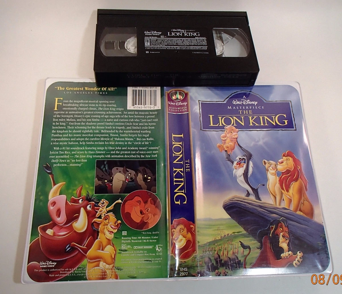 A Walt Disney Masterpiece, Lion King 2977 VHS Disney Home Video 1995