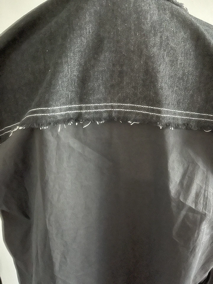 Camisa de Vestir TOV Los Angeles Denim & Sastre Negra Talla 40 Chaqueta Larga Mediana Informal Foto 4 de 4