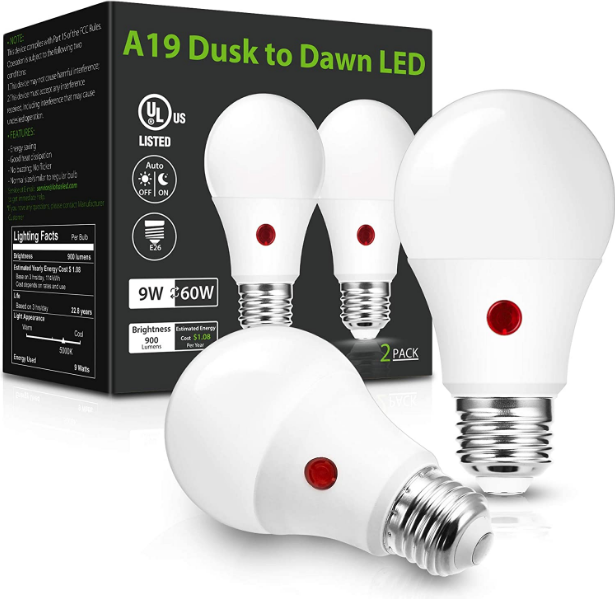 Dusk to Dawn Light Bulbs Outdoor Sale special price Lig LED 5000K Bulb A19 Daylight Sacramento Mall