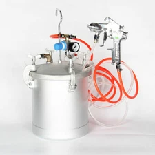 10L Pressure Pot Spray Gun Tank Hose Gauge Set Air spraying tool 3.0mm Nozzle A,