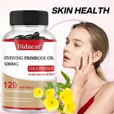 Evening Primrose Oil Capsules 500MG with GLA -Anti-Aging,Whitening Softgels