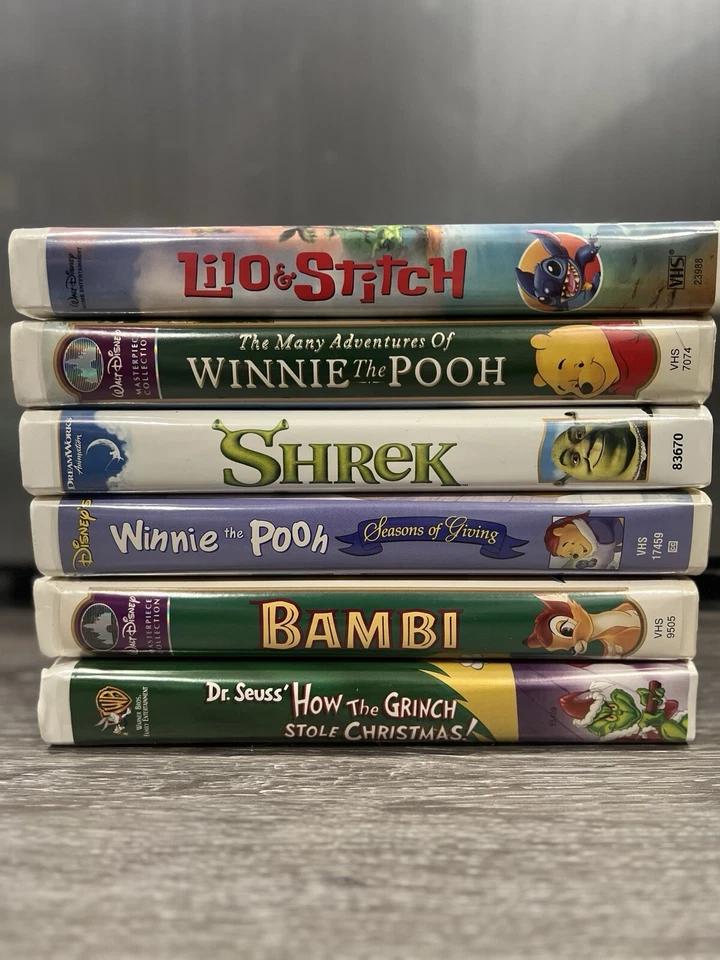 Vintage Disney VHS Unsealed Tapes Dr. Seuss “How the Grinch Stole Christmas” etc Foto 2 de 3