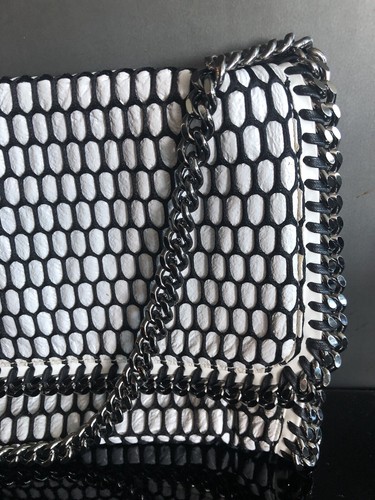 Authentic Pristine Stella McCartney Falabella Tote Bag Black Wool Faux Leather - Picture 12 of 24