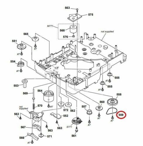 Gummiriemen CD Rubber Belt LOADING Connector For Sony CMT- HCD- MDS-J RCD-W - Bild 3 von 4
