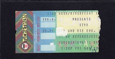 1979 Styx April Wine concert ticket stub Cincinnati OH Cornerstone Babe