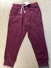 J Crew Crewcuts Boys/girls Maroon Color Joggers Sweatpants Size XS new W/ Tag