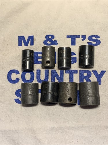 Matco Tools 3/8" Drive 12pt 8pc (11mm-19mm) Metric Impact Socket Set BP series