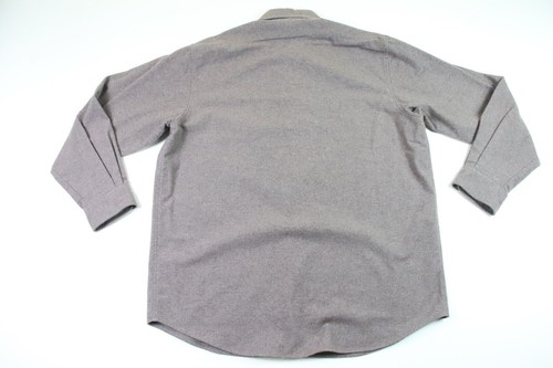 Vintage IMUS Herren Hemd Large weinrot einfarbig Flanell Langarm Knopfleiste - Bild 10 von 10