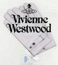 VIVIENNE WESTWOOD Sheepskin Leather Gloves Beige 24cm New