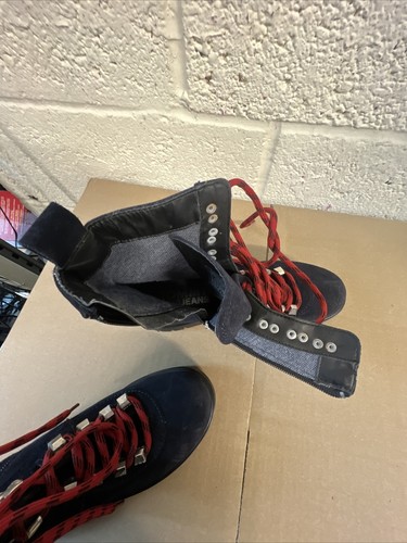 Botas de mezclilla marina Tommy Hilfiger talla Reino Unido 3,5 - Imagen 8 de 10
