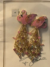lunch at the Ritz earrings Flamingo Dangles