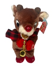 Rudolph the Red Nosed Reindeer Light-Up Musical Plush Plays Saxophone Christmas