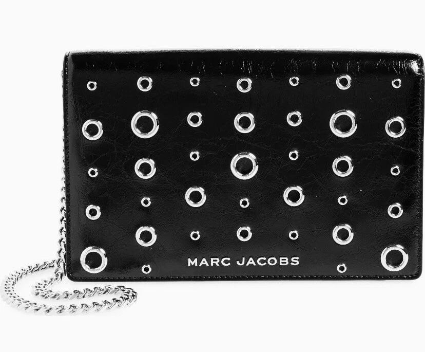 MARC JACOBS Grommet Flap Shoulder Bag Black