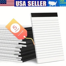 5Pack 3x5 Inch Notepads Ruled Writing Pad for Home School Office Small Legal Pad