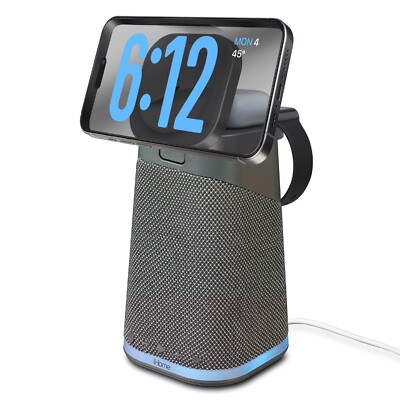 iHome Bluetooth Speaker with Wireless Charging Station and Night Light