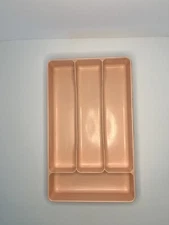 Vintage Gothamware Silverware Flatware Utensil Drawer Holder Tray USA Pale Pink