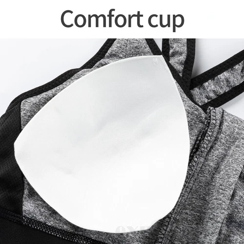 Women Zip Front Sports Bra High Impact Adjustable Full Support Padded Yoga Bra - Picture 19 of 31