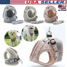 US Mesh Reflective Pet Dog Harness Leash Set Soft Puppy Cat Vest Harness XS-XL