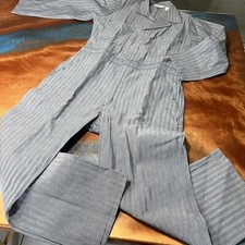 VTG Walls Master Made USA Coveralls 42 Cotton Boiler Suit Stripe Mechanic