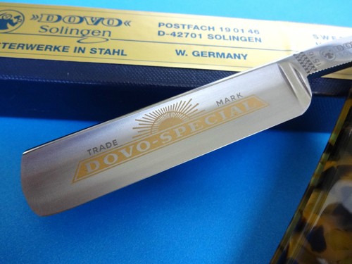 DOVO 1516 580 - 5/8" STRAIGHT RAZOR Tortoise Shell Handle "DOVO SPECIAL" Germany - Picture 2 of 8