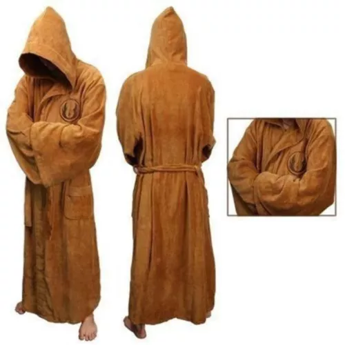 Men Bathrobe Jedi Sith Hooded bathrobe Cloak Star war Soft Dressing Gown HD - Picture 2 of 13