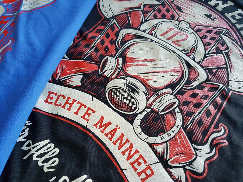 Feuerwehr 6 T-Shirt Freiwillige,FFW,Helden,Einsatz,Kult,Rettung,Rescue,THW - Bild 2 von 4