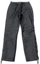 VTG Harley Davidson Lower Lace Sides Leather Front Fabric Back Pants Wm's 36 / 8