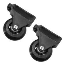 2Pcs Rubber Ladder Wheel Cart Caster Balance Wheels Aluminum Alloy Moving Tools