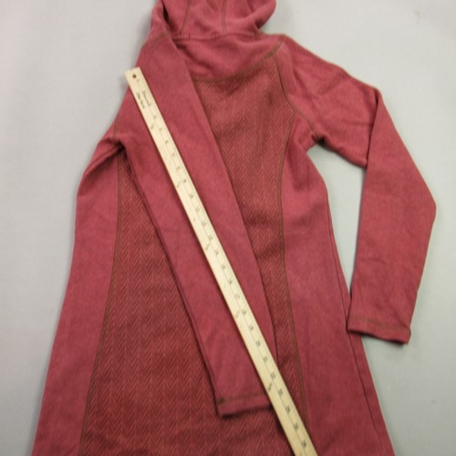 Prana Hoodie Womens Small Long Sleeve Lightweight Hooded Red Pockets Casual - Picture 8 of 9
