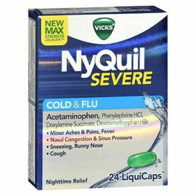 Nyquil Severe Cold And Flu Liquicaps 24 Count By Vicks