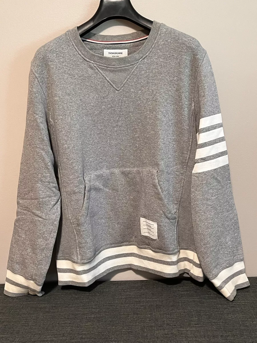 THOM BROWNE GREY ENGINEERED 4-BAR JERSEY Cotton Sweatshirt Size 1 MADE IN  JAPAN | eBay