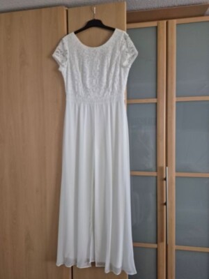 Vera Mont Jumpsuit weiß m. Spitze white night od. Hochzeit Gr. 40 / 42  wie neu