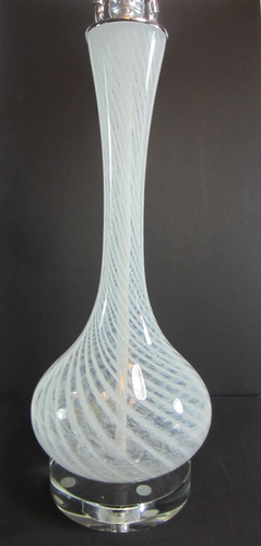 Murano MCM weiße wirbelgeblasene Glaslampe - Bild 17 von 18