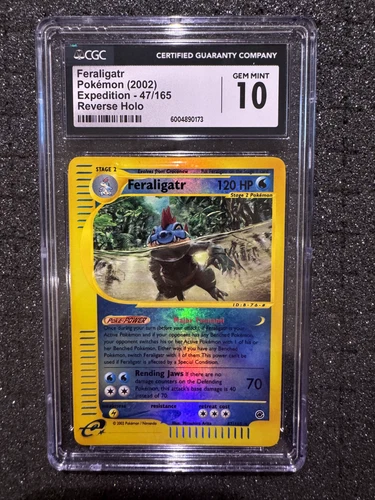 Feraligatr Pokemon 2002 Expedition 47/165 Reverse Holo CGC Gem Mint 10