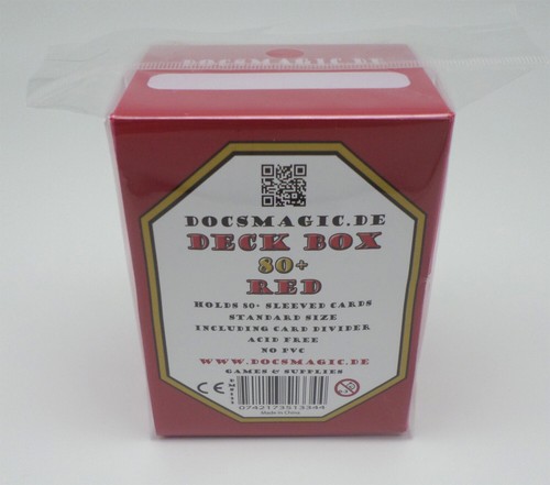 Docsmagic.de De Deck Box + 100 Mat Red Sleeves Estándar - Caja de cartas y fundas para cartas - Imagen 7 de 7