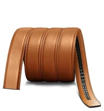  Belt Strap Buckles for Mens Ratchet 26"-40"Waist Adjustable Orange Brown3194