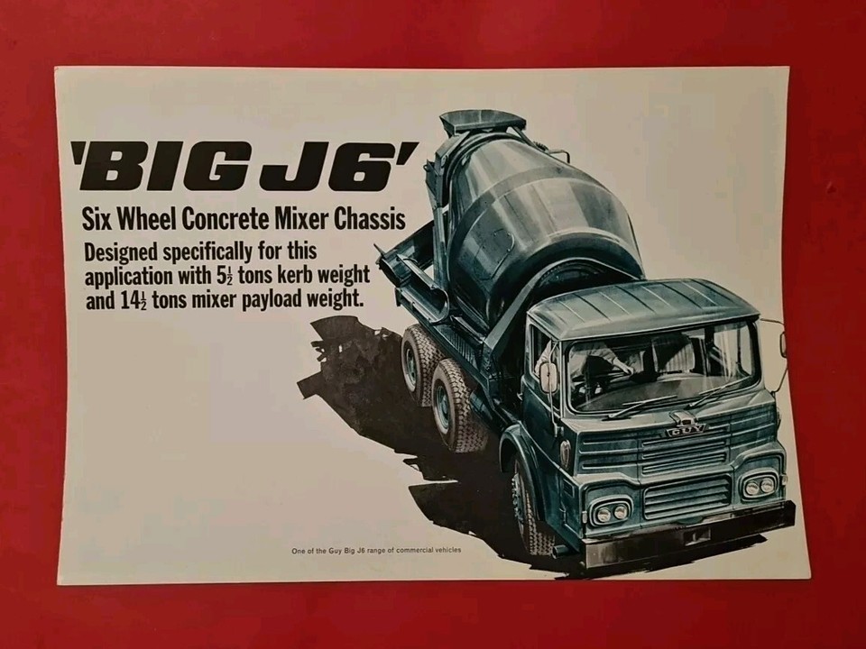 Guy Big J6 & J6t, 6Wheeler Truck Brochures 1967 eBay
