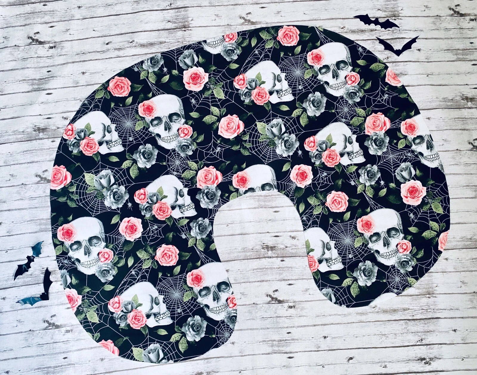 Gothic Skulls Nightshade Nursing Pillow Cover
Opens in a new window or tab