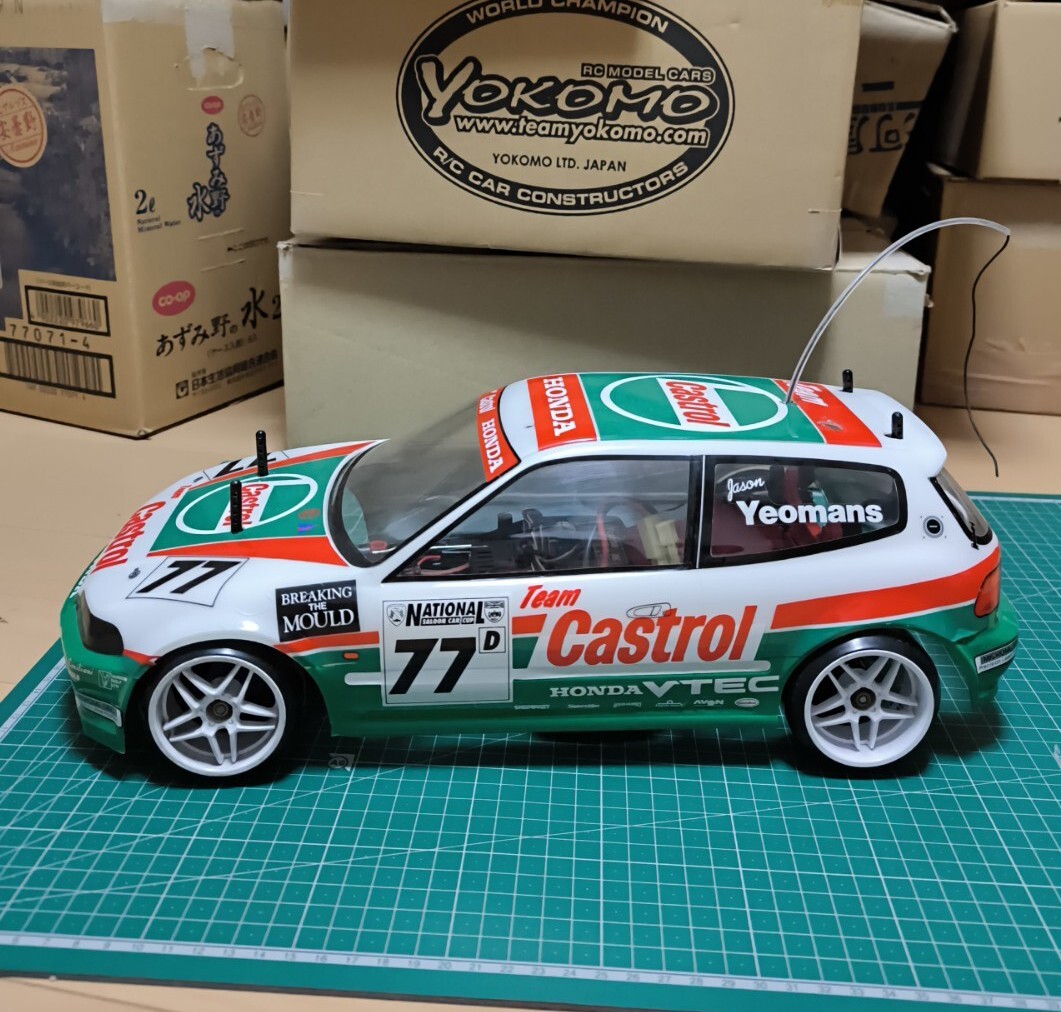 Tamiya 1/10 Castrol Civic TA02 chassis RC Radio Control Set