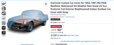 Custom Car Cover for 44. MG MGB Roadster, GT 1962-1981 1-Tone Solid Gray