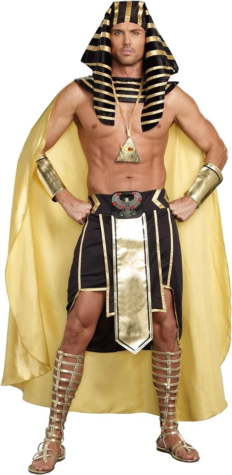 Dreamgirl Hombre Adulto Moda Rey de Egipto Tut XX-Grande, Negro/Dorado  Foto 3 de 4